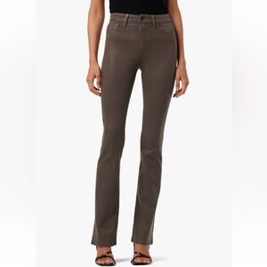 Joe's Jeans High Rise Boot Cut Chocolate Brown Coated Jeans